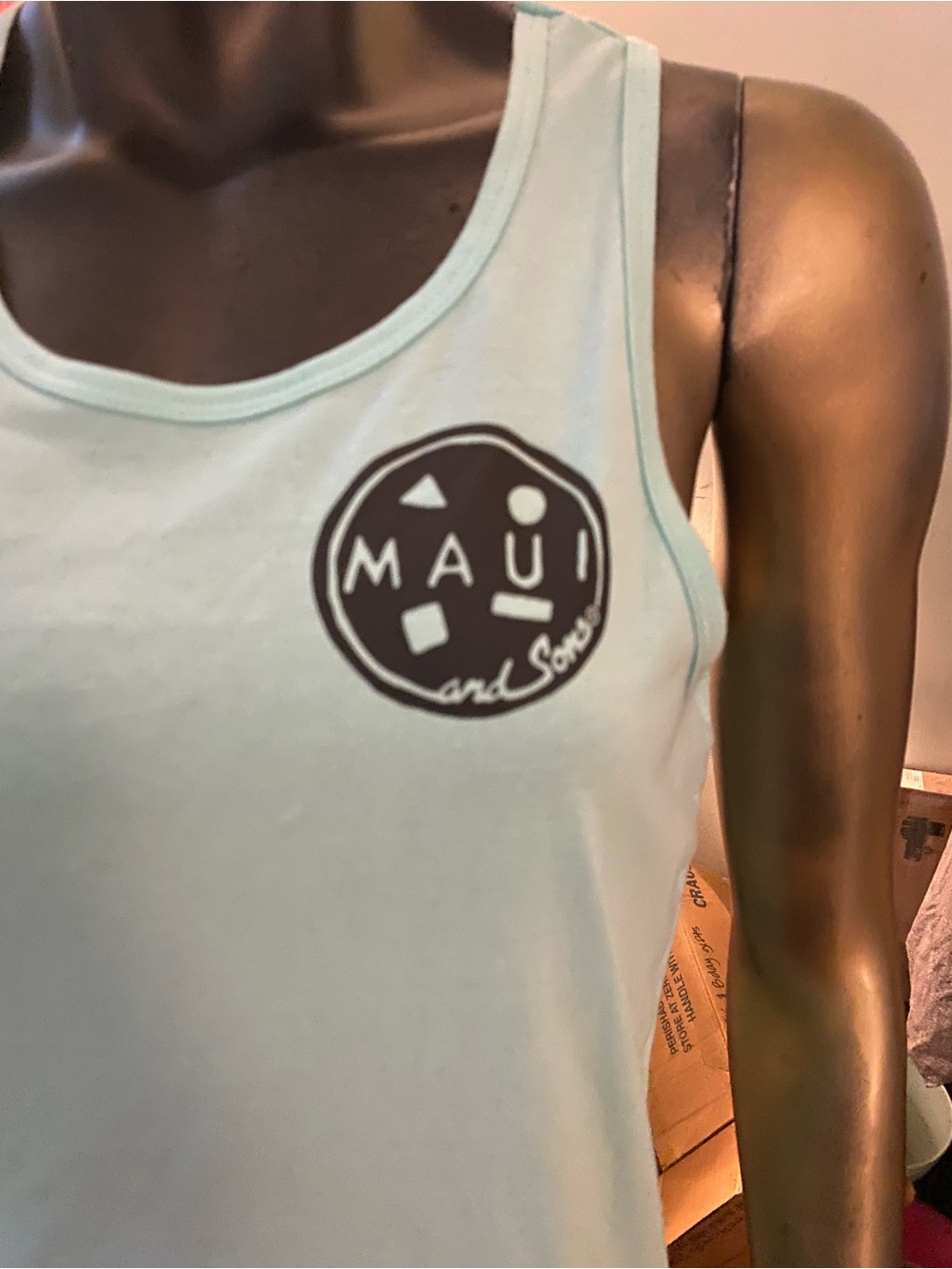Maui and Sons Pale Blue Logo Tank Top - Picture 2 of 6